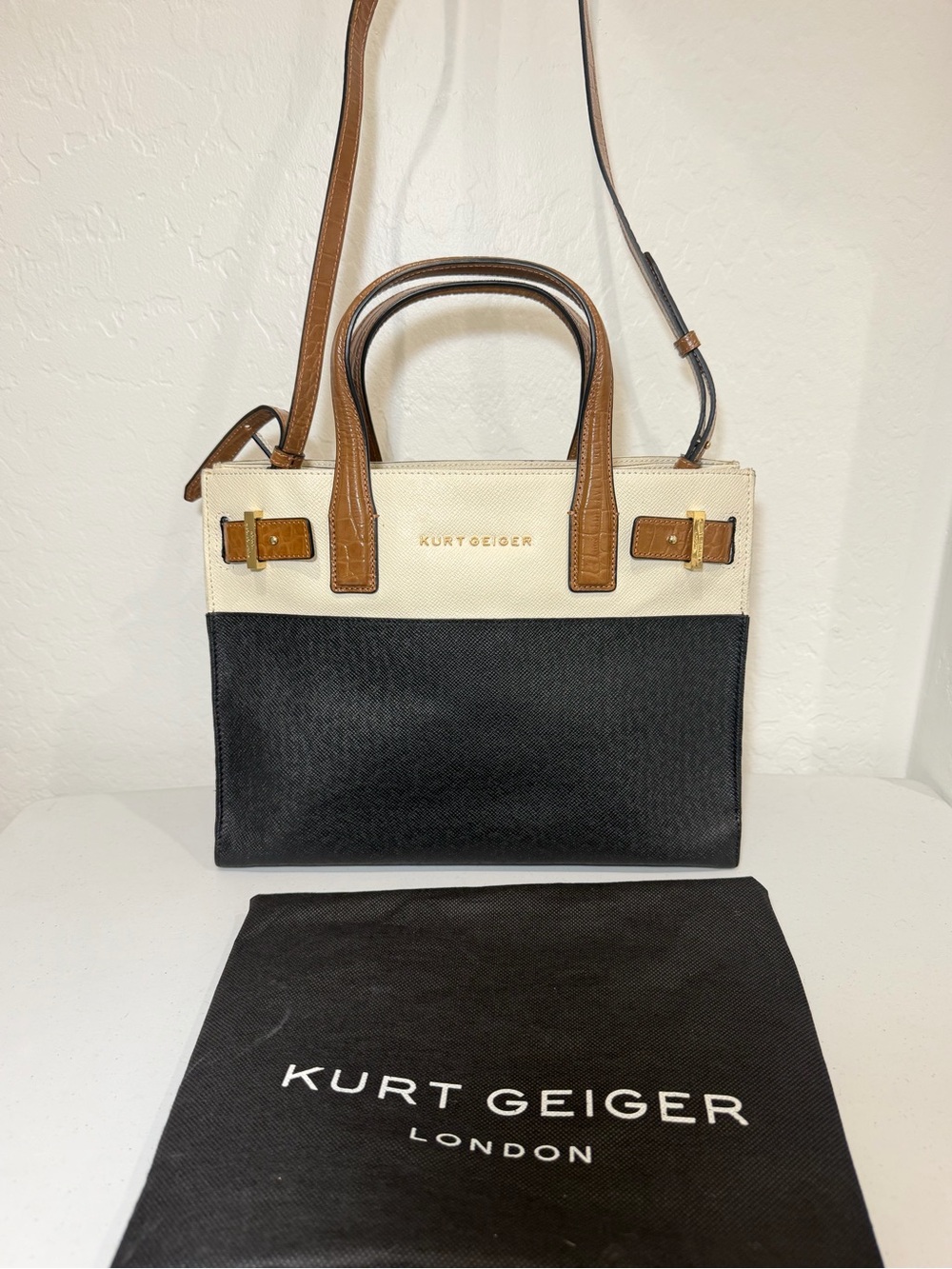 Kurt Geiger Chiswick Woven Raffia / Canvas Tote
 Satchel